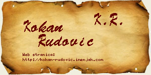 Kokan Rudović vizit kartica